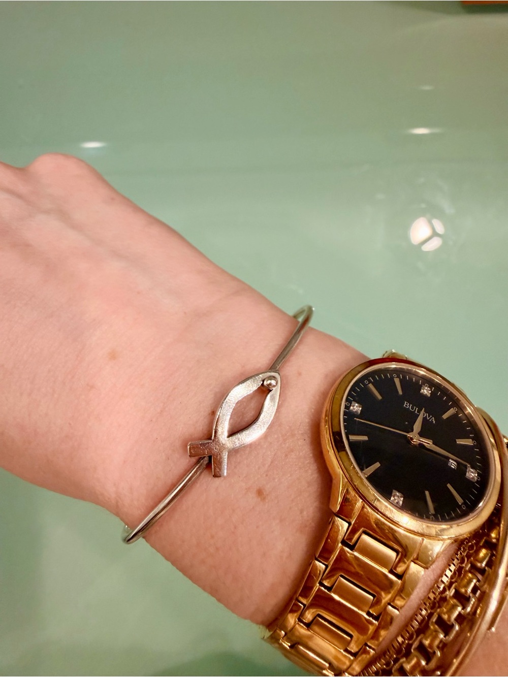 James Avery Sterling Silver Ichthus Fish Clasp Bracelet